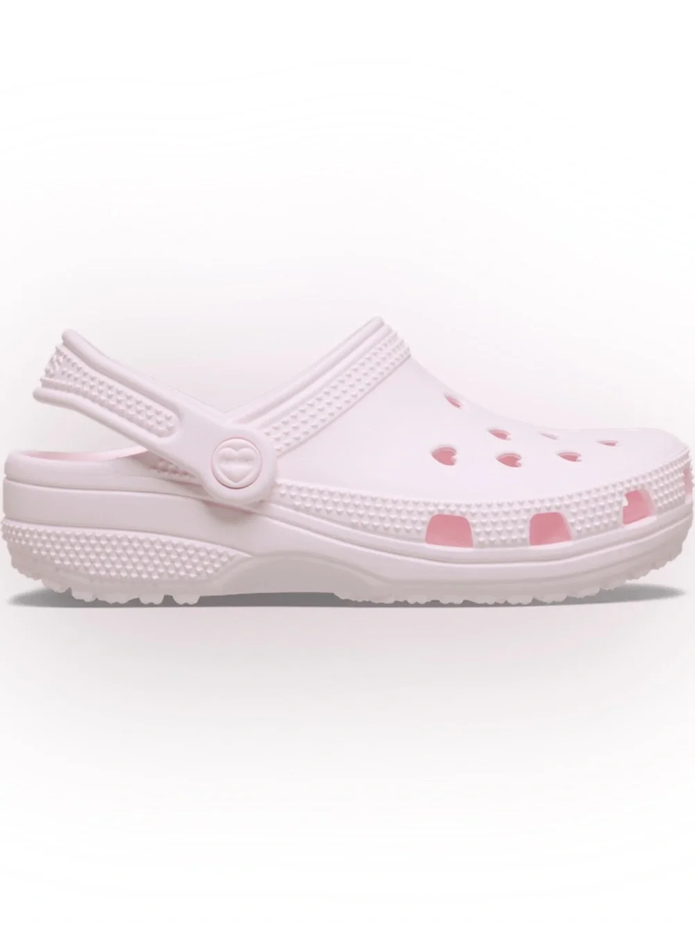 New in Box Kids Classic Hearts Crocs Pink Size C9